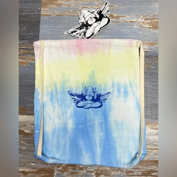 Revolve Boys Lie Tie Dye Angel Graphic Lavender White Drawstring Backpack NWT Boys Lie | Bags | Revolve Unreleased Boys Lie Slushie  main image 3